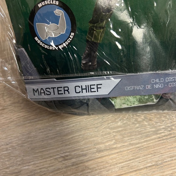 Halo Master Chief Muscle Costume Child Kids Boys Medium (7-8) Disguise Halloween - Picture 2 of 5